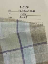 A-5108 100% 亚麻，马德拉斯格纹[面料] 有延商店 更多图片