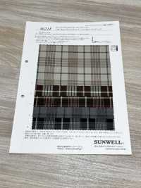 46218 LIM-bless聚酯纤维/人造丝 40线斜纹格纹[面料] SUNWELL三维尔 更多图片