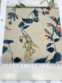 8026-790-2 手绘花朵麻坯布[面料] HOKKOH北高 更多图片