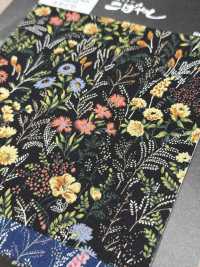 KTS7114 花卉印花麻坯布[面料] 更多图片