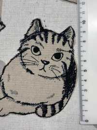 KTS7110 麻帆布猫印花[面料] 更多图片
