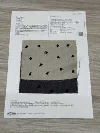 ON43697NA 麻仿丹宁布刺绣4英寸（自然色）[面料] 小原屋纤维 更多图片