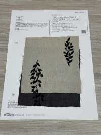 ON43699NA 麻牛仔丹宁布仿刺绣4英寸收获（自然色）[面料] 小原屋纤维 更多图片