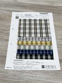 SB4H2027 棉布和ECOPET洗涤格纹[面料] 柴屋 更多图片