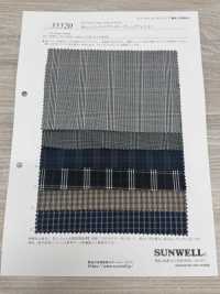 35520 40线棉高密度平织格纹水洗加工[面料] SUNWELL三维尔 更多图片