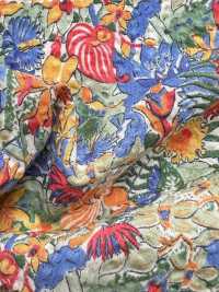 KCP807MWL-DK-8 棉质 80精纺细布奇迹波浪自由印花黛安娜[面料] 小纹工房(宇仁纤维) 更多图片