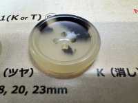 LSB1 乳白色动物角四孔树脂纽扣 Osaka Plastic Industries（DAIYA BUTTON） 更多图片