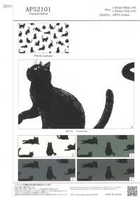 AP52101-DR 黑猫牛津（对折）[面料] Cosmo Textile 更多图片