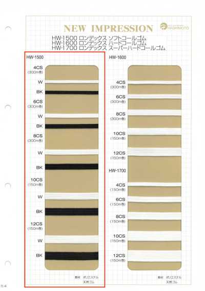 HW-1500 龙德克斯 软质科尔松紧带