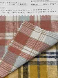 K-4031 复古小线结斜纹格纹（拉绒式起绒）[面料] 桑村纤维 更多图片