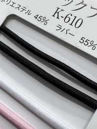 K-610 色织聚酯纤维弹力编织花边[缎带、带、绳子] RIVER 更多图片