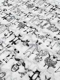 1026-625-10 60只精纺细布牵手的动物[面料] HOKKOH北高 更多图片