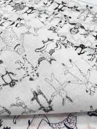 1026-625-10 60只精纺细布牵手的动物[面料] HOKKOH北高 更多图片