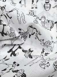 1026-625-10 60只精纺细布牵手的动物[面料] HOKKOH北高 更多图片