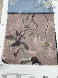 7026-440-1 熔合天竺平针织物转印印花，飘逸花朵[面料] HOKKOH北高 更多图片