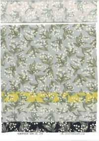 KTS7135 平纹布小花和猫咪图案[面料] 小林棉 更多图片