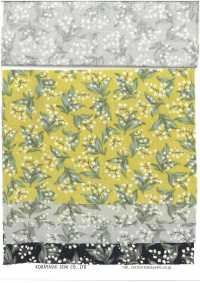 KTS7135 平纹布小花和猫咪图案[面料] 小林棉 更多图片