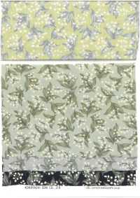 KTS7135 平纹布小花和猫咪图案[面料] 小林棉 更多图片