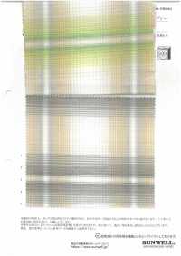 35527 纱线染色有机棉/亚麻/苎麻精纺细布浅色渐变[面料] SUNWELL 三维尔 更多图片