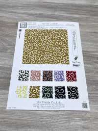 KKP3338-D-KARAKUSA Futako 丝绉阿拉伯式花纹图案[面料] 小纹工房(宇仁纤维) 更多图片