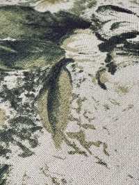 7026-1730-1 麻，坯布有大花朵图案[面料] HOKKOH北高 更多图片