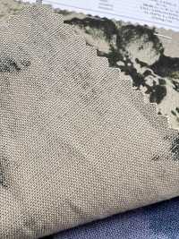 7026-1730-1 麻，坯布有大花朵图案[面料] HOKKOH北高 更多图片
