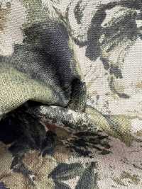 7026-1730-1 麻，坯布有大花朵图案[面料] HOKKOH北高 更多图片