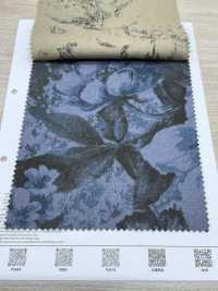 7026-1730-1 麻，坯布有大花朵图案[面料] HOKKOH北高 更多图片