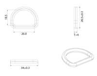 HH197 Altica 通用单 D环[扣和钩子] 更多图片