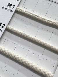 C2 天然材料绳子第一部分 棉质 2根带芯圆绳 3.0毫米[缎带、带、绳子] Cordon 更多图片