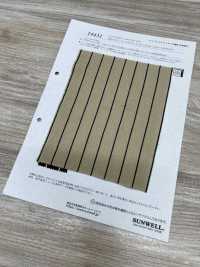 14431 20支线棉/真丝混纺滚边条纹山核桃条纹[面料] SUNWELL 三维尔 更多图片