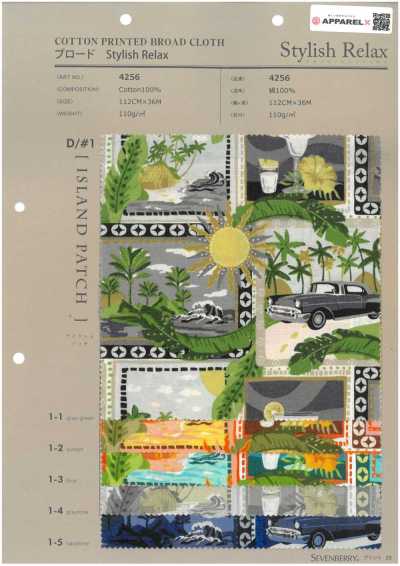 4256 平纹布 Stylish Relax ISLAND PATCH