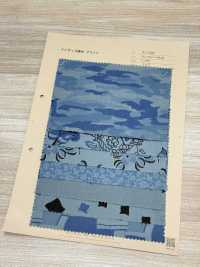 A-1532 图案混搭靛蓝染色印花[面料] 有延商店 更多图片