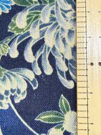 850561 惊艳的靛蓝染色日本设计：云海与扇形菊花[面料] VANCET 奔时代 更多图片