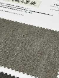 HK7071BW 武藏野墨染棉麻牛津牛津，黑色染色，OW[面料] 古山 更多图片