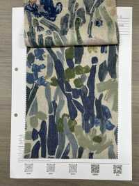 8026-1790-2 麻坯布艺术植物印花[面料] HOKKOH北高 更多图片