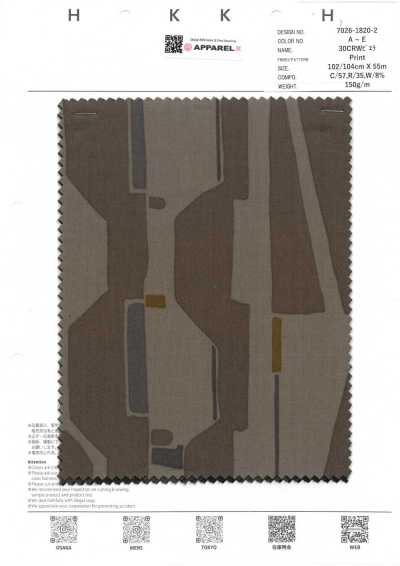 7026-1820-2 30CRW维也拉法兰绒 几何图案