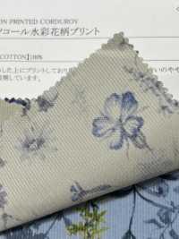 19189 灯芯绒衬衫，灯芯绒花卉印花[面料] SUNWELL 三维尔 更多图片