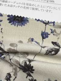 19189 灯芯绒衬衫，灯芯绒花卉印花[面料] SUNWELL 三维尔 更多图片