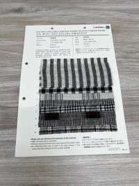 59992 C/L Netty粗结白色格纹条纹[面料] VANCET 奔时代 更多图片