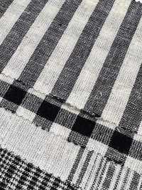 59992 C/L Netty粗结白色格纹条纹[面料] VANCET 奔时代 更多图片