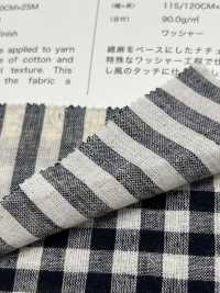 59992 C/L Netty粗结白色格纹条纹[面料] VANCET 奔时代 更多图片