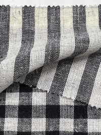 59992 C/L Netty粗结白色格纹条纹[面料] VANCET 奔时代 更多图片