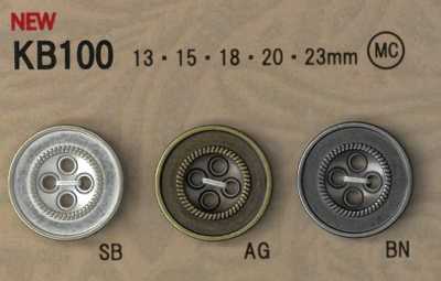 KB100 复古风 金属纽扣 有边