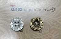 KB103 复古风格的金属纽扣，带有边框。 DAIYA BUTTON 更多图片