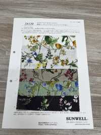 28120 麻坯布印花，天使柔滑面料 SUNWELL 三维尔 更多图片