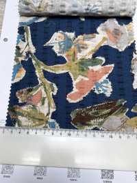 7027-740-1 麻坯布波纹花卉图案[面料] HOKKOH北高 更多图片