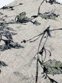 4027-790-2 麻坯布，带有阴影触感花卉图案[面料] HOKKOH北高 更多图片