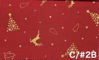 AP65802 Merry Christmas GOLD 印花坯布（卷装）[面料] Cosmo Textile 其他图片