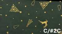 AP65802 Merry Christmas GOLD 印花坯布（卷装）[面料] Cosmo Textile 其他图片